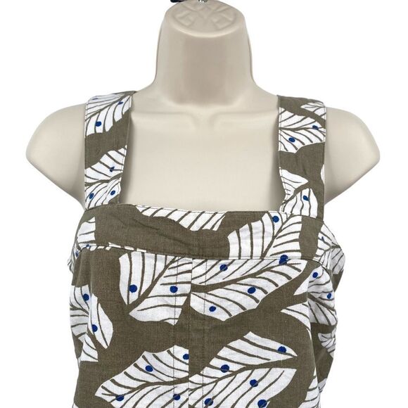 Free Assembly Tropical Palm Leaf Crop Top Size XS - Picture 3 of 11